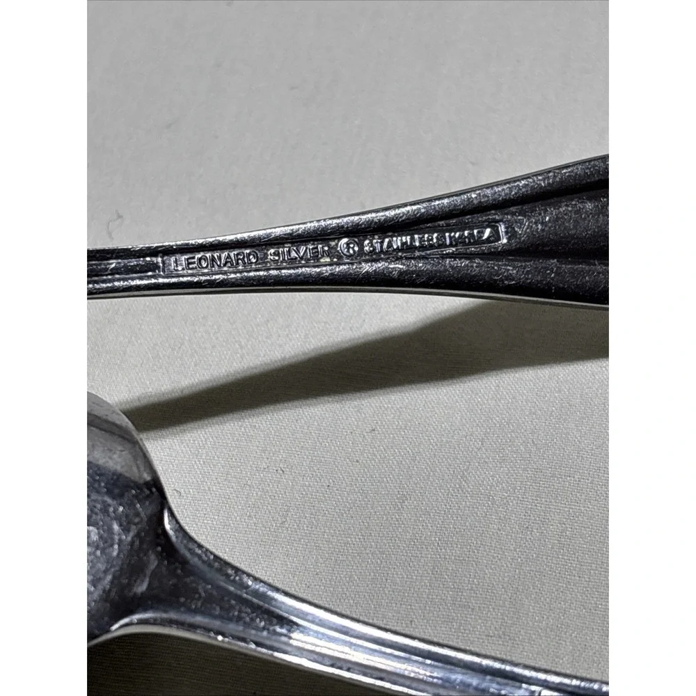 Leonard‎ Silver R Stainless Boston Bead Tsp &Tbsp